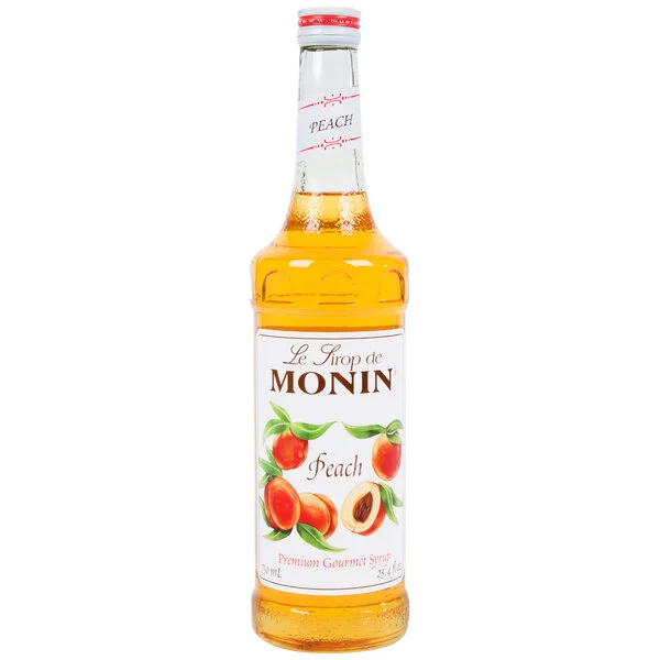 Monin Peach Syrup 750ml (25.4oz)